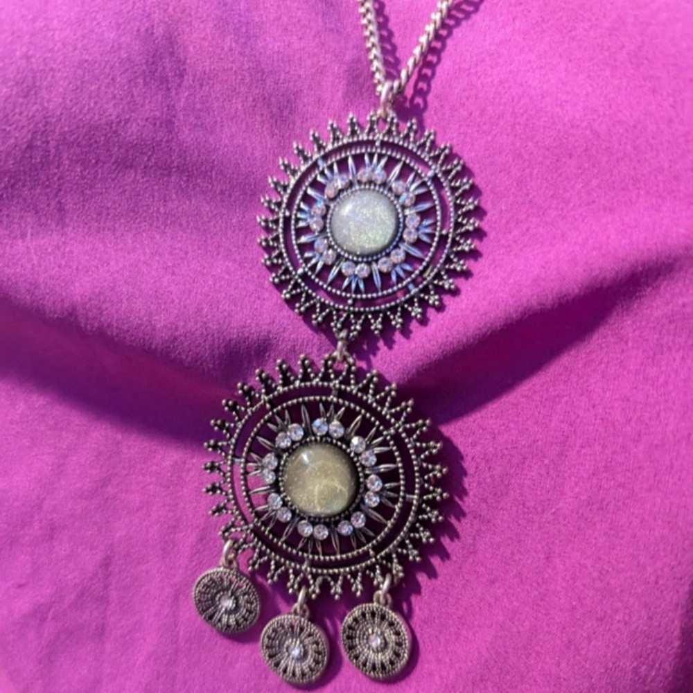 Vintage Boho Tribal Medallion Necklace – “Yes, I Am That Girl” Energy